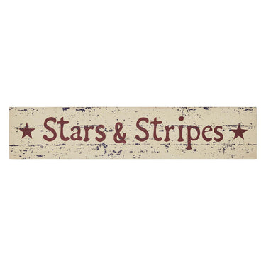 Stars & Stripes Wooden Sign 2.75x13 - The Fox Decor